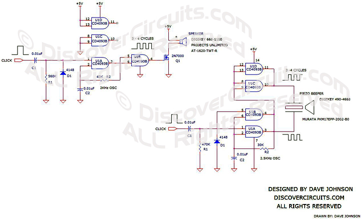 Circuits Clicking Sound Generator Schematic