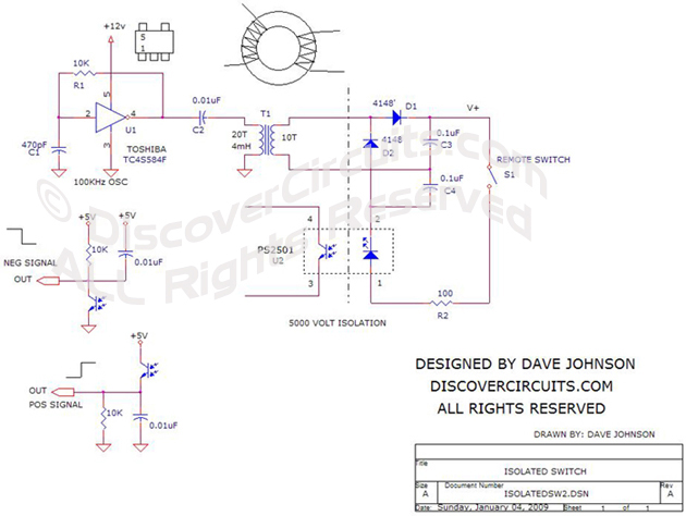 Circuit Isolated Remote Switch Schematic
