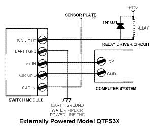 QTFS3X Faraday Switch Connection with Relay Driver Circuit
