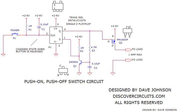 Circuit Push-on, Push-off Switch