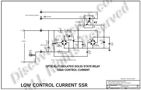 SOLID STATE RELAY REQUIRES ONLY 50uA DRIVE CURRENT